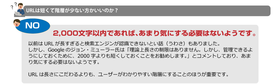 URLは短くて階層が少ない