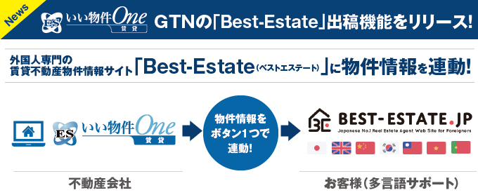 株式会社グローバルトラストネットワークス（GTN)の外国人入居可能物件検索サイト「Best-Estate（ベストエステート）」への出稿機能をリリース