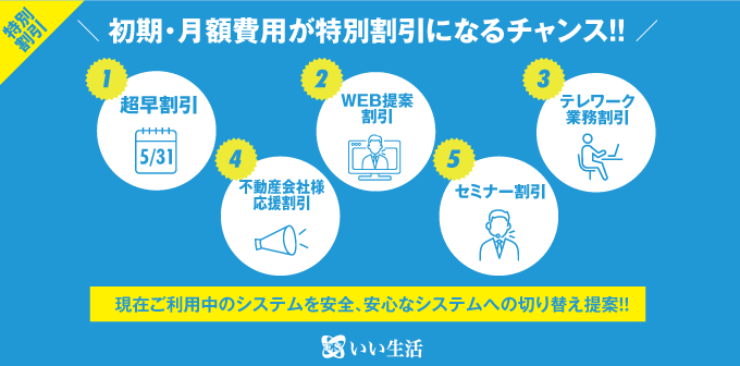 【ご利用システム切り替え提案】　初期・月額費用が特別割引になるチャンス！！